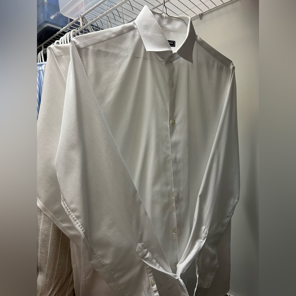 Saks Fifth Avenue white dress shirt 15.5